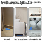 LULUCATCH Mouse Glue Traps 12 Pack, Larger & Heavier Plastic Sticky Glue Traps with Extra-Strong Adhesive for Mice, Rats, Sticky Mouse Trap for Indoor Use, Easy to Set