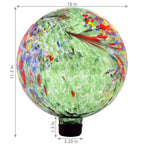 Sunnydaze 10" Glass Gazing Ball for Garden, Globe for Outdoor Display