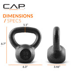 CAP Barbell Black Cast Iron Kettlebell | 10 Pounds