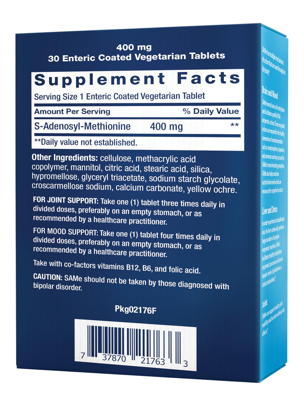 Life Extension Same, Mood, Joint & Liver Support, Gluten-Free, Non-GMO, Vegetarian, 30 Tablets
