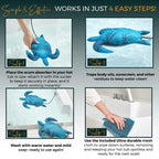 2 Pack Turtle Hot Tub Scum Absorber, Floating Scum Sponge for Spa Hot Tub – Oil Absorbing Hot Tub Scum Sponge with Mesh Cleaning Cloths, Essential Hot Tub Accessories to Help Keep Water Clear