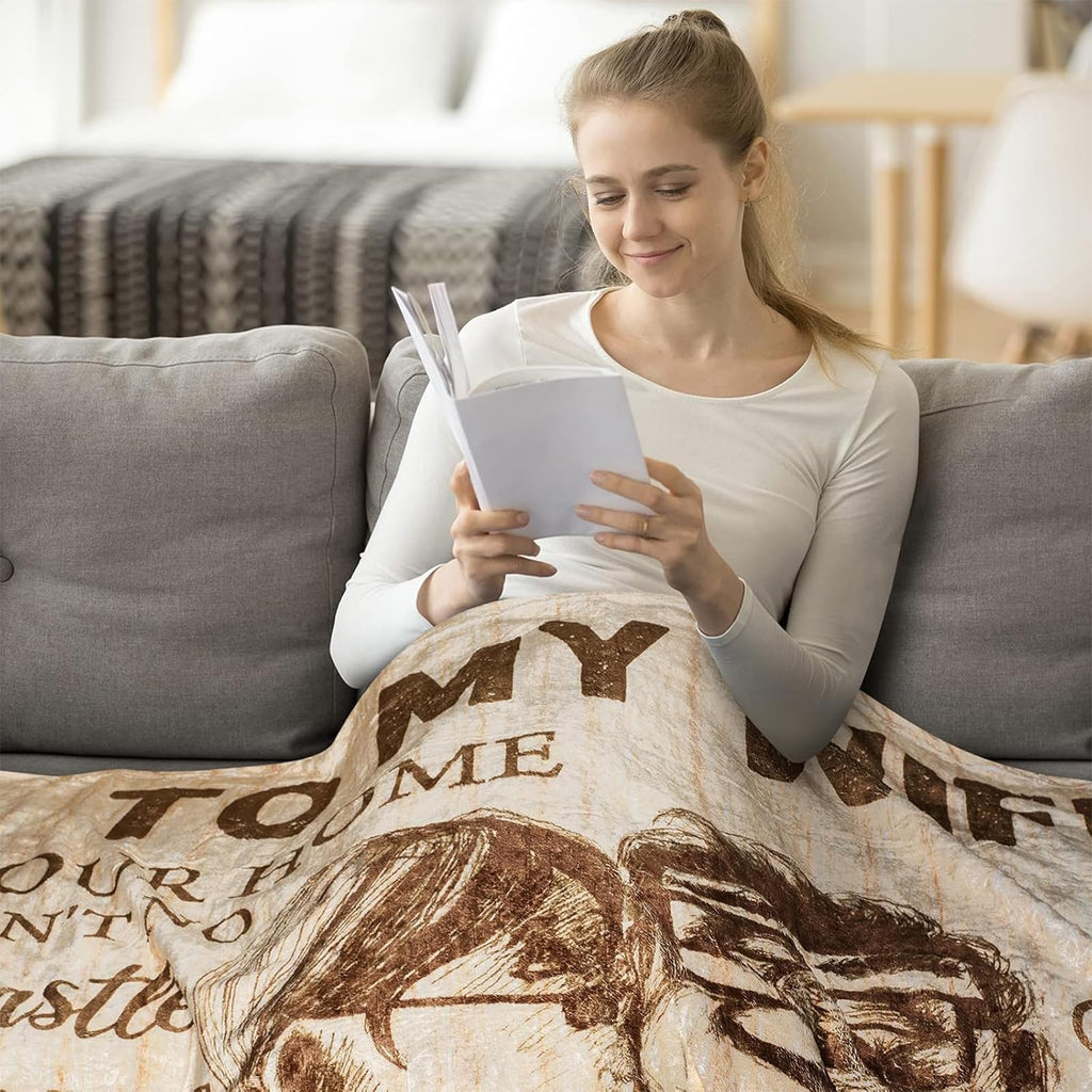 CENSIHER Gift for Wife from Husband, Anniversary Blanket Gifts for Women