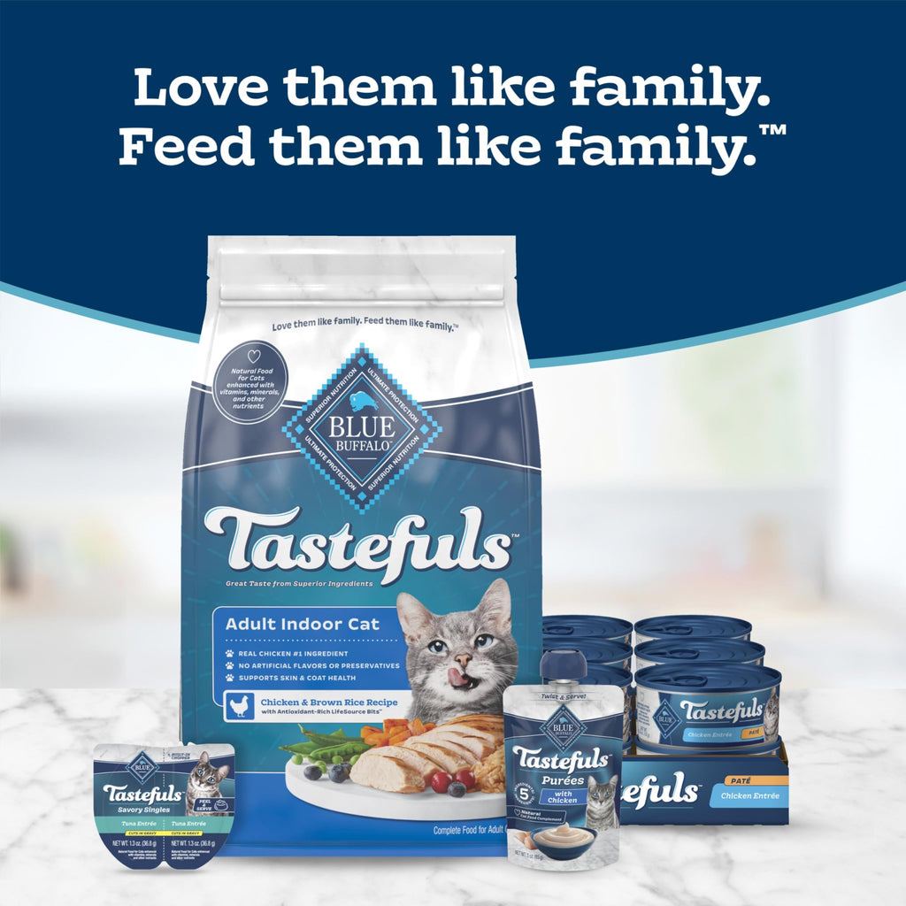Blue Buffalo Tastefuls Chicken Adult Indoor Dry Cat Food, 7 lb
