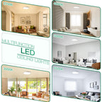 Brightever 7 Inch Flush Mount Ceiling Light, 12W 1200LM LED Ceiling Light Fixtures, 2700K/3000K/4000K/5000K/6500K Selectable, 0.67 Inch Ultra Thin Flat Ceiling Lights for Bedroom Closet, 2 Packs