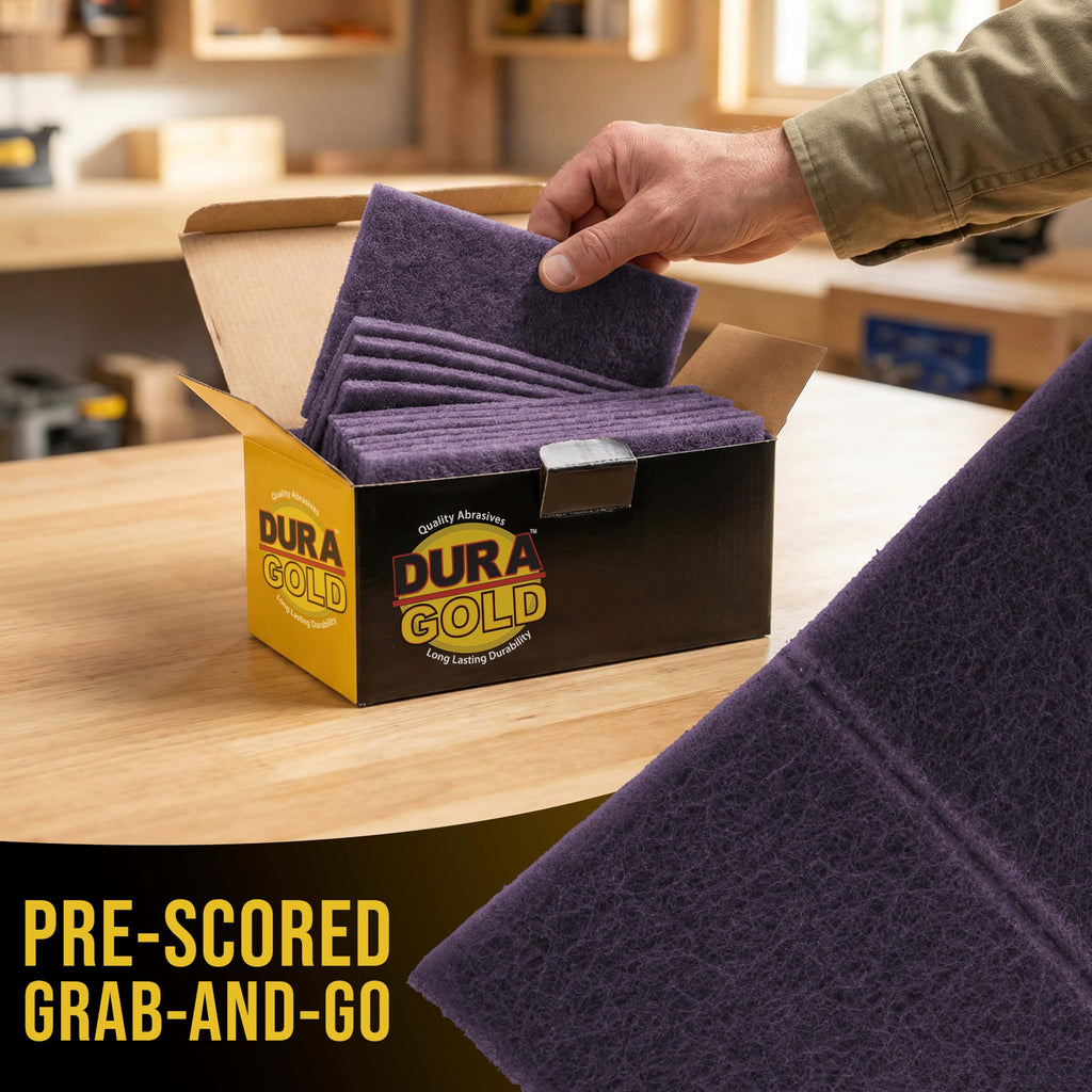 Dura-Gold 6" x 9" Purple Medium Fine 600 Grit General Purpose Scuff Pads