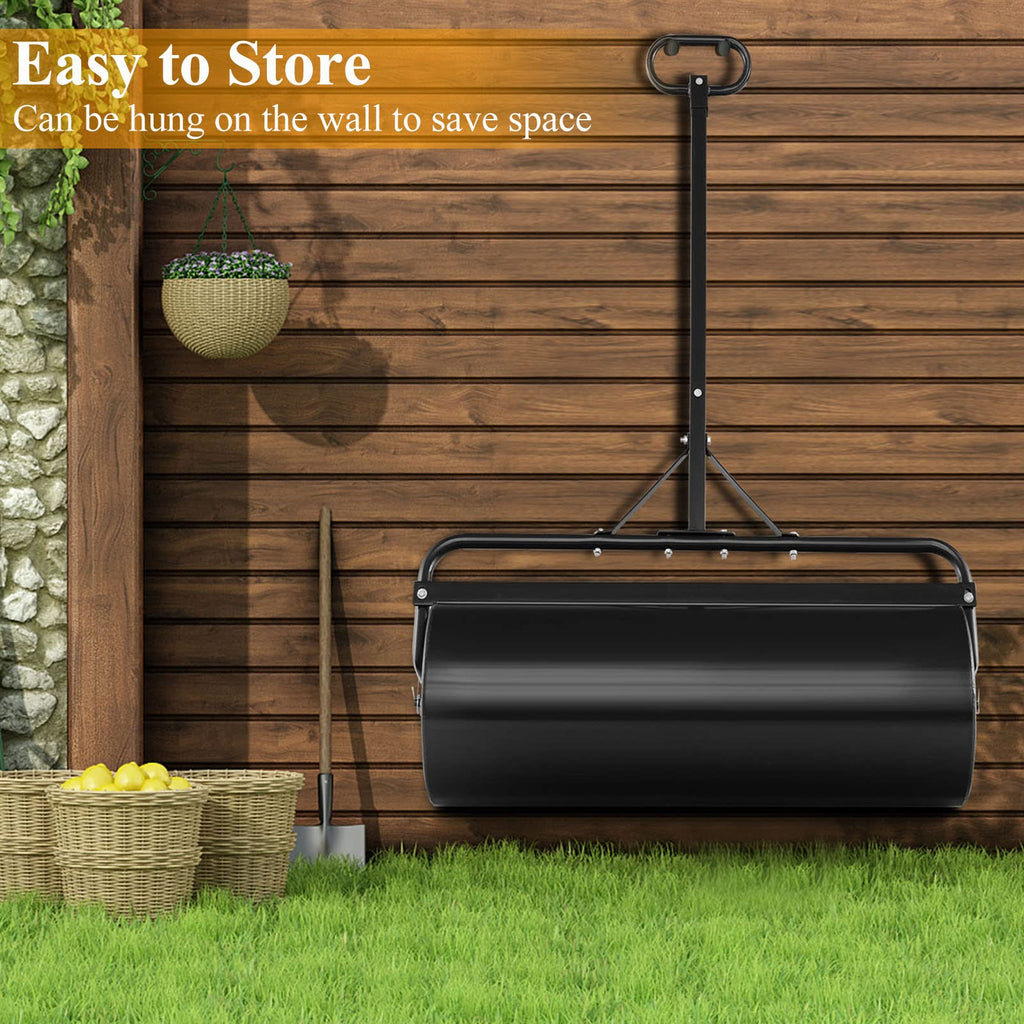 IRONMAX 30 Gallons/113 L Manual Lawn Roller, Water & Sand Fillable, Black