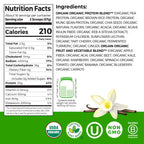 Orgain Organic 30g Vegan Plant Protein Powder, Vanilla, 9g EAAs + BCAAs, High Plant Protein, 4g Prebiotic + Fiber, 1g Sugar, Pre-Workout, Muscle Support + Recovery - 2.01lb (Packaging May Vary)