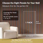 TONOR Wood Wall Panels for Interior Wall Decor-4 Pack 47.2" x 23.6"