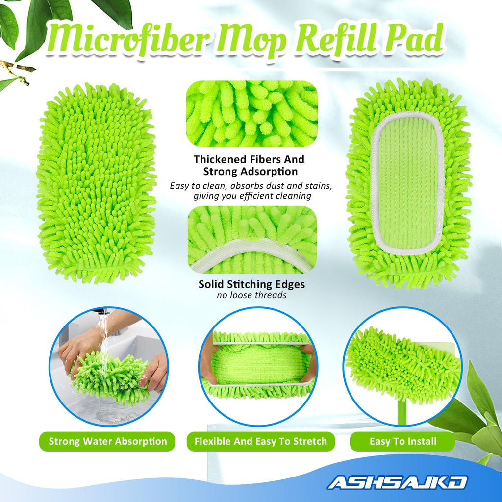 Ashsajkd 8Pcs for Swiffer Reusable Dry Sweeping Cloths Microfiber Wet Mop Pads Compatible with Swiffer Sweeper Mop ,Replacement Wet Mopping pad Refills & for Swiffer Sweeper Mop