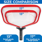 ProTuff 17" Silt Net Pool Skimmer – 2 Year Unconditional Free Replacement – Durable Fine Mesh Net for Silt & Debris – Heavy-Duty Aluminum Frame, Deep Bag for Easy Cleaning