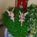 Mood Lab Fairy Garden Figurines - Sitting Fairies Set (2 pcs) - Miniature Decorative Statues - Outdoor Indoor Garden Decor