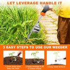 2026 Weed Puller Tool, 4 Pack New Garden Stainless Steel Weeder Tool Hand Weeder Tool,Multi-Purpose Weed Remover Tool Weeding Tools for Gardening