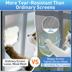MAGZO Window Screen Replacement Mesh Roll, 36IN x 100FT Heavy Duty Polyester Mesh (82g/m²), UV-Resistant & Pet-Proof, Easy to Cut for Door Repair, Patio, Porch, Backyard, Garden, Non-Deformable