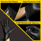 COOLJOB 5 Mil Disposable Nitrile Gloves, Heavy Duty Gloves for Household Cleaning, Cooking, Food Safe & Powder Free, 1000 Count Xlarge