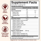 ORGANIC INDIA Psyllium Husk Powder - Pre & Probiotic Fiber Supplement, Organic Psyllium Husk Fiber Supplement with Whole Psyllium Husk, USDA Certified Organic, Vegan, Gluten Free - Cinnamon, 10 Oz