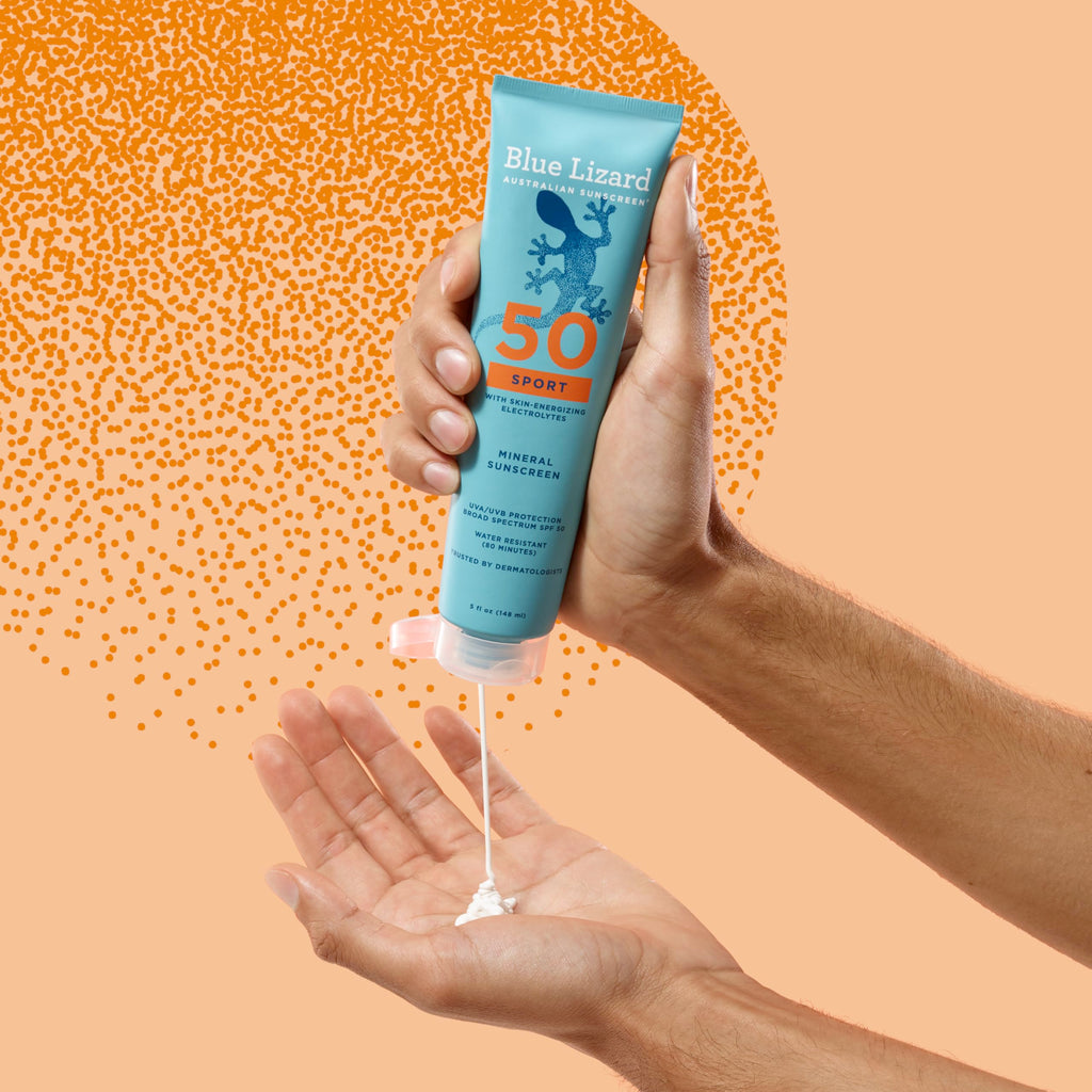 Blue Lizard Sport Mineral SPF 50 Lotion, Ideal for Athletes, 100% Mineral Sunscreen Actives, Fragrance-Free, Paraben-Free, Vegan, 5 fl oz