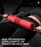 Gymreapers Barbell Squat Pad - Protective Bridge Pad For Hip Thrust, Squats, Lunges - Hip Support, Neck Protection For Bar (Red)
