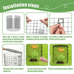 6 Packs Garden Plant Protectors from Animals,Metal Plant Cage, 11.8"x 12.6"