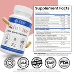 Zen Nutrients SkinVite Natural Skin Supplement for Women, Men & Teens - Hormonal Breakouts & Clear Skin Support Supplement - Detoxifying Vitamin for Acne and Digestion Support