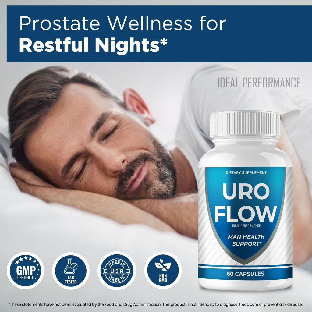 Uroflow for Men Capsules, URO Flow for Prostate Pills, Uroflow Supplement Caps - Maximum Strength, All Natural for Wellness & Comfort, Advanced Formula Overall Health & Wellness Reviews (2 Pack)