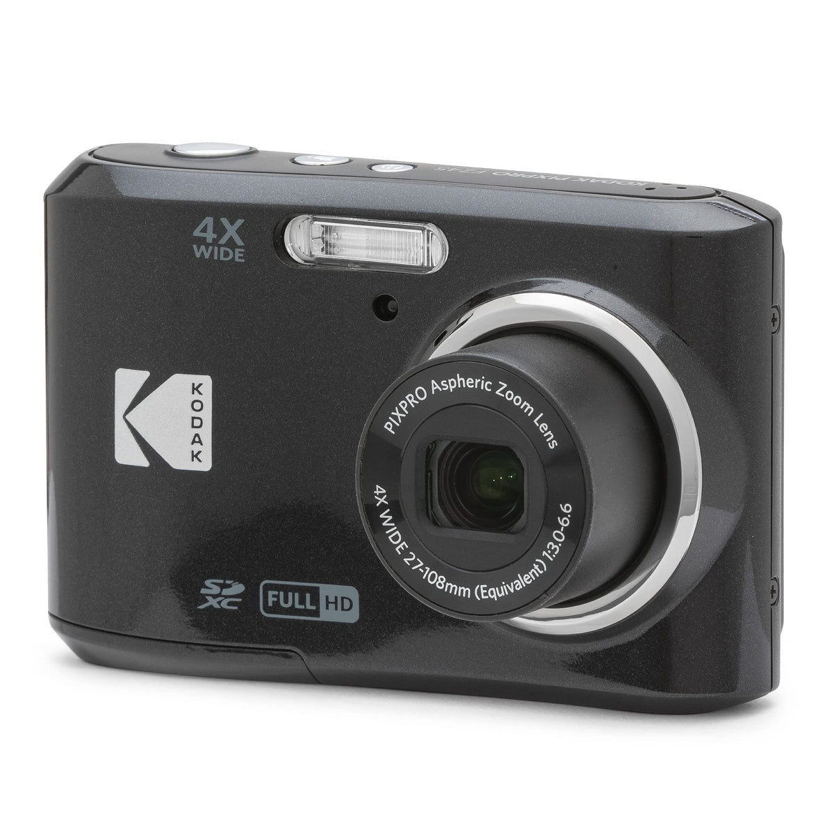 KODAK PIXPRO FZ45 16MP Compact Digital Camera, 4X Optical Zoom, AA, Black