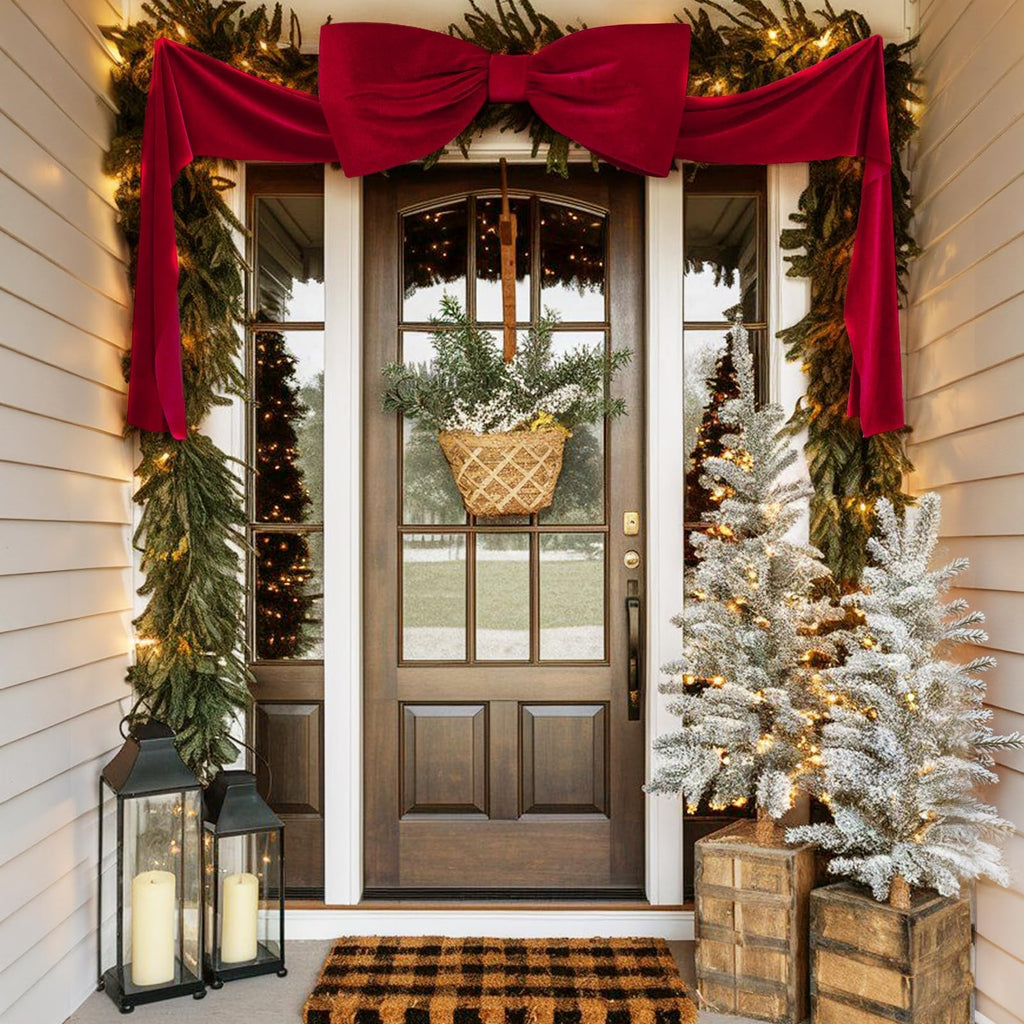 Christmas Decorations - 6 Ft Giant Bows for Christmas Tree Decor