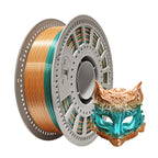 SHIMMERFIL Silk PLA Filament 1.75mm, Tri-Color Gradient with Jewelry Gloss Finish, ±0.03mm Accuracy,Rainbow tri Color pla Filament, Tangle-Free Spool | 1KG (2.2 Lbs)