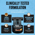 Animal Flex Powder - Joint Support Supplement for Pain Relief, Repair and Restore Muscles with Turmeric, Glucosamine, Chondroitin, MSM, Collagen and Boswellia, Great Tasting Orange Flavor, 30 Scoops