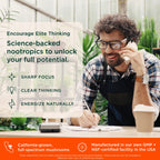 The Genius Brand Genius Consciousness - All-in-One Brain Health Supplement for Clarity - Supports Concentration, Creative Thinking, Energy & Memory - Powered by Nootropics - 15 Servings - Snow Cone