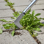 FIMXSD Crack Weeder Tool, 59-Inch Long Handle Crevice Weeding Tool with L-Shaped Stainless Steel Blade, Manual Weed Puller for Sidewalk, Driveway, Pavers, Patio and Deck Edges