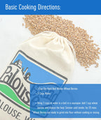 Palouse Brand Certified Glyphosate Residue Free Hard Red Winter Wheat Berries | 10 LBS | Family Farmed in Washington State | Non-GMO Project Verified | Certified Kosher Parve Bag