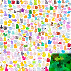 Cuteseven 300Pcs Mini Resin Animals Bulk 300 Styles Variety Tiny Animals Figure to Hide Luminous Glow in The Dark for Miniature Fairy Garden Decoration Hide Crafts Decor