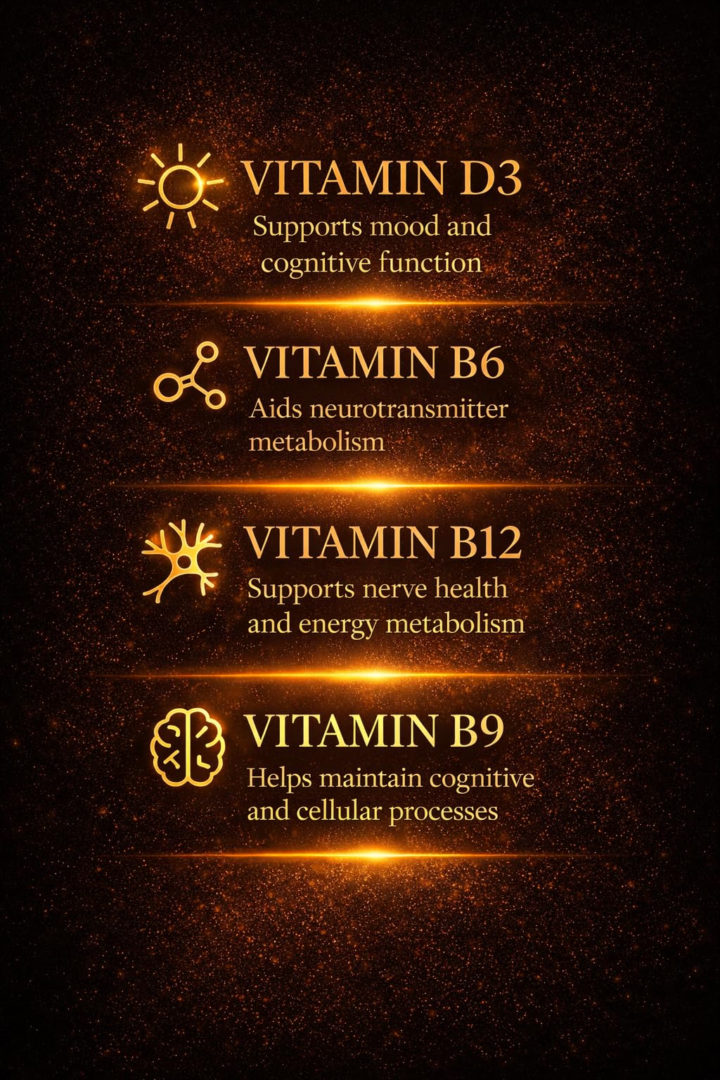 AURUM BOTANICA Best Brain Supplement for Memory and Focus - L-Theanine, Lion's Main, Vitamin B6, B12, D3, Folate, L-Tyrosine, Bacopa Monnieri, Alpha GPC, Theacrine, 30mg of Natural Caffeine (60 Count)