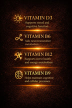 AURUM BOTANICA Best Brain Supplement for Memory and Focus - L-Theanine, Lion's Main, Vitamin B6, B12, D3, Folate, L-Tyrosine, Bacopa Monnieri, Alpha GPC, Theacrine, 30mg of Natural Caffeine (60 Count)