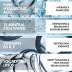 VICHY Mineral 89 Rich Cream, 100H Moisture Boosting Cream, Hydrating Face Moisturizer with Hyaluronic Acid, Niacinamide and Lipids, Daily Face Moisturizeer with Rich Texture for Dry Skin