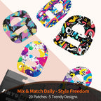 Omnipod 5 Adhesive Patches - Omnipod 5 Overpatches Waterproof with Strap Pre-Cut Sweatproof Omnipod Sensor Tape (Graffiti 20pcs)