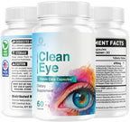 (3 Pack) Clean Eye Capsules - Official CleanEye Pills Advanced Premium Formula Support Maximum Strength, All Natural Ingredients Vitamins for Overall Health & Wellness, 180 Capsules for 3 Months