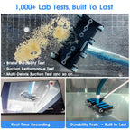 Commercial-Grade 4.4 LB Weighted Pool Vacuum Head & Swivel Handle - Lab-Tuned Brush,Debris Guide & Vinyl-Safe Wheels for High-Efficiency Cleaning,Inground & Above Ground Swimming Pools –Blue