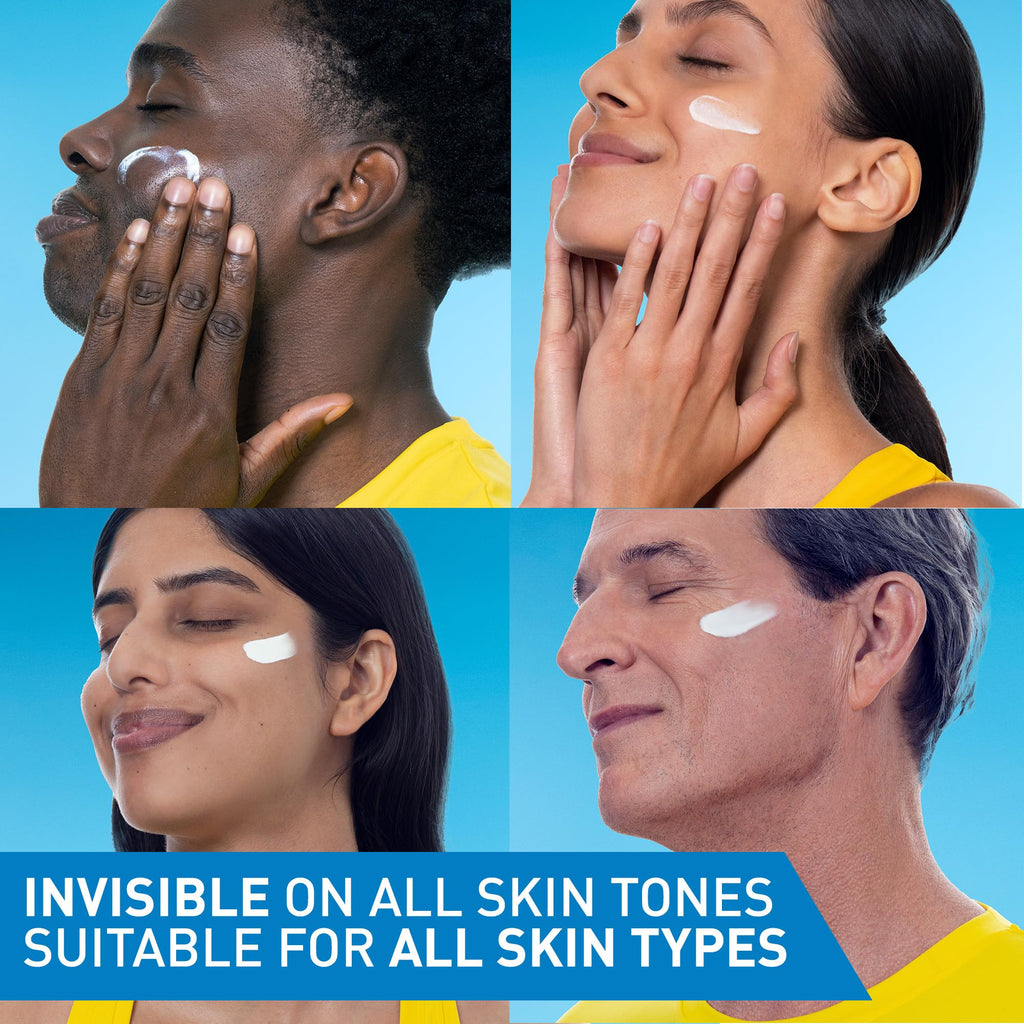 CeraVe Invisible Mineral Sunscreen SPF 50, Face Sunscreen for Sensitive Skin With Zinc Oxide & Titanium Dioxide, Vitamin E + Niacinamide + Ceramides, Oil Free, Travel Size 1.62 oz