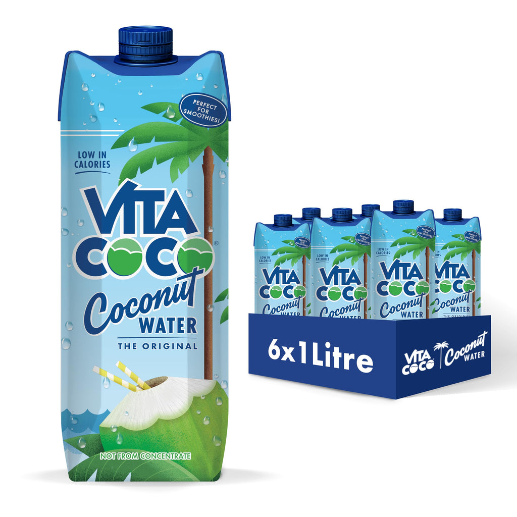 Vita Coco Coconut Water, Original, 33.8 Oz (Pack of 6)