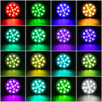 Pool Lights Submersible LED Light with Remote, Waterproof Pond Lights with Upgrade Suction Cups,Magnets, 16 Changeable Colors 3.35'' Battery LED light for Underground Pool Fountain Pond Aquarium