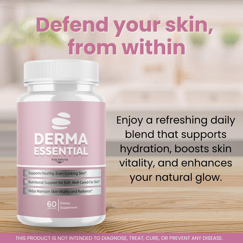 (3 Pack) DermaEssentials Capsules - Official Derma Essentials Supplement, Premium Formula, Natural Vitamins for Health & Wellness - 180 Capsules for 3 Months