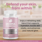 (3 Pack) DermaEssentials Capsules - Official Derma Essentials Supplement, Premium Formula, Natural Vitamins for Health & Wellness - 180 Capsules for 3 Months
