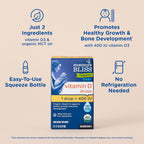 Mommy's Bliss Organic Baby Vitamin D Drops | Infant Vitamin D3 Drops Promote Healthy Growth and Bone Development | Newborn+ | 0.11 Fl Oz (100 Servings) | Pack of 2