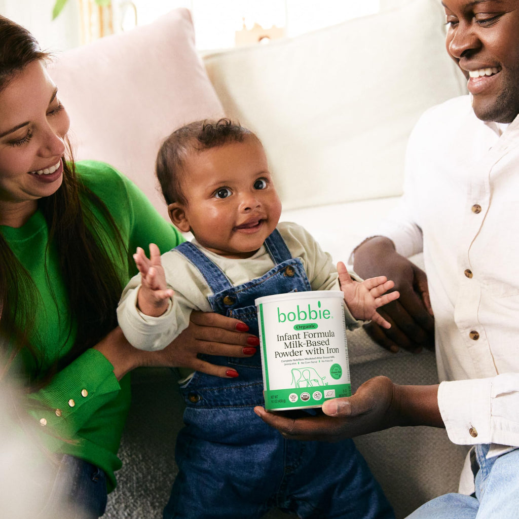 Bobbie Organic Baby Formula, Milk Based Powder with Iron, DHA and Vitamin D, Modeled After Breast Milk, Organic Baby Formula for Newborn to 12 Months Old Infant, 14.1 oz, 1 Pack