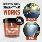 Liquid Rubber Waterproof Sealant – DIY Leak Repair Coating for Flat, Metal & Low Slope Roofs, Foundations, Gutters & More – Flexible Protective Membrane - Black - 1 Quart
