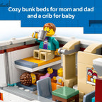 LEGO City Holiday Adventure Camper Van Building Toy Set - Vacation Toy for Kids, Boys and Girls, Ages 6+ - Gift for Birthdays - Includes 3 Minifigures and Accessories - 60454