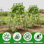 Heavy Duty Cucumber Trellis,2 Pack,No AssemblyGarden Trellis for Climbing Plants Outdoor,Cucumber Trellis, A-Frame Vegetable Frame,Vegetables Peas Beans Squash Cucumber