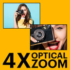 KODAK PIXPRO FZ45 16MP Compact Digital Camera, 4X Optical Zoom, AA, Black