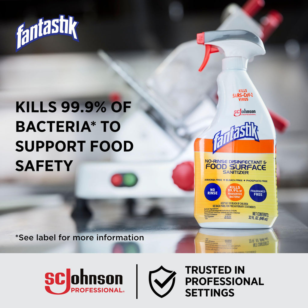 SC Johnson Professional Fantastik No Rinse Disinfectant Sanitizer, 32 oz